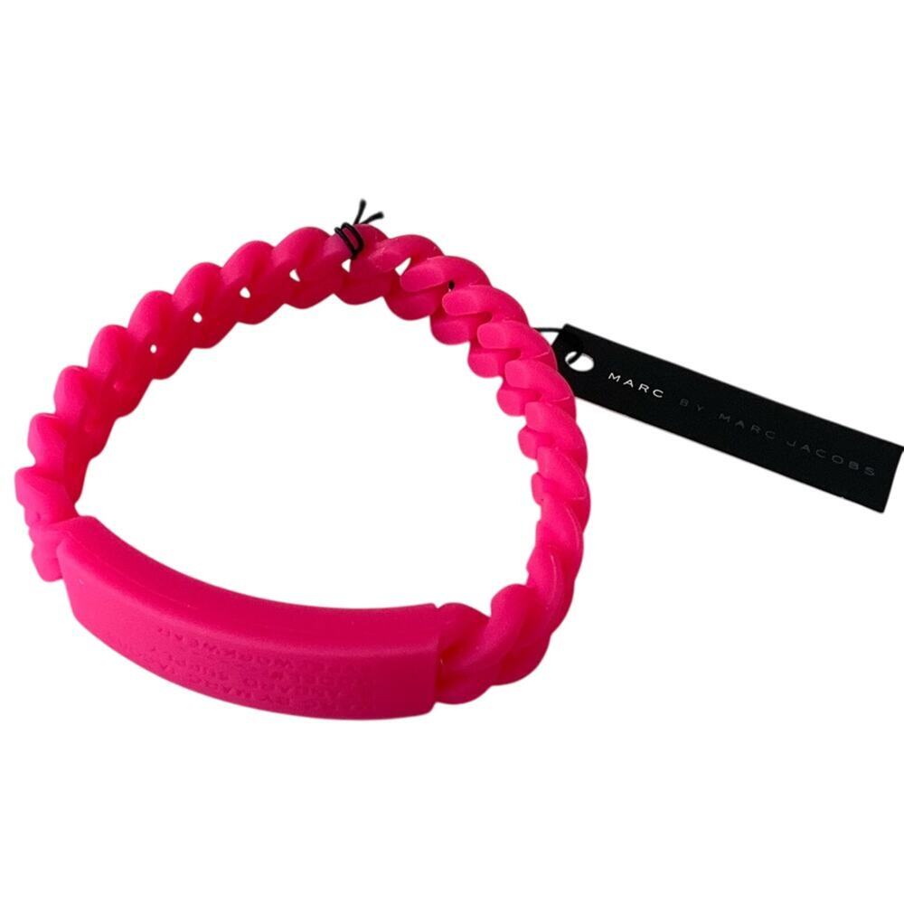 Marc by Marc Jacobs Pink Silicone Bracelet